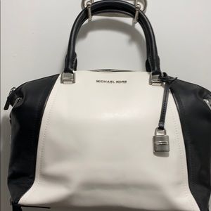 Michael Kors black & white handbag